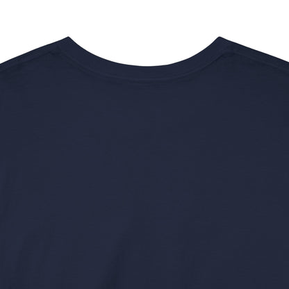 Close-up of the collar on navy heavy cotton Sheffield Wednesday T-shirt