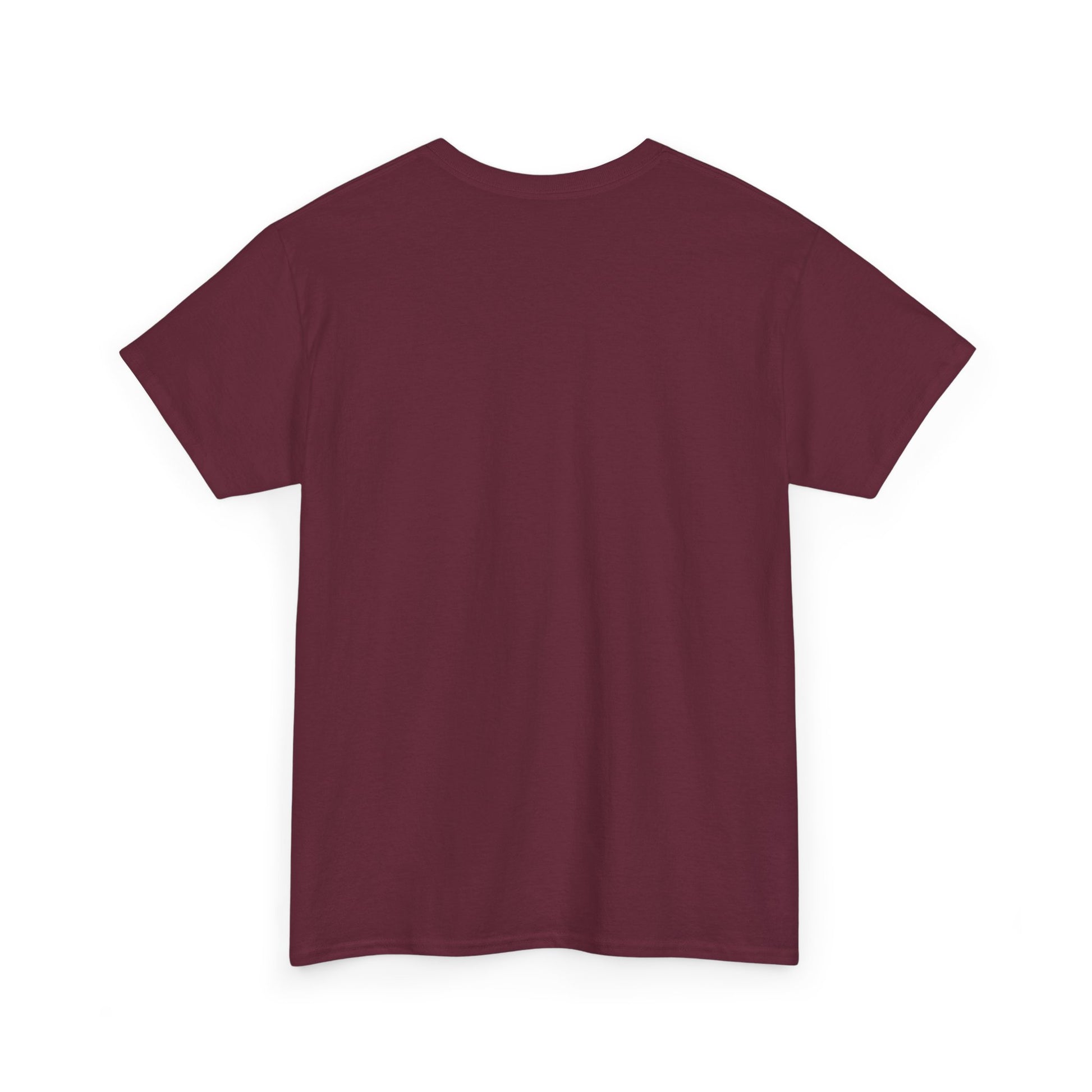Maroon Heart of Midlothian-inspired T-shirt with 3 Wise Terrace Monkeys design