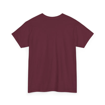 Maroon Heart of Midlothian-inspired T-shirt with 3 Wise Terrace Monkeys design