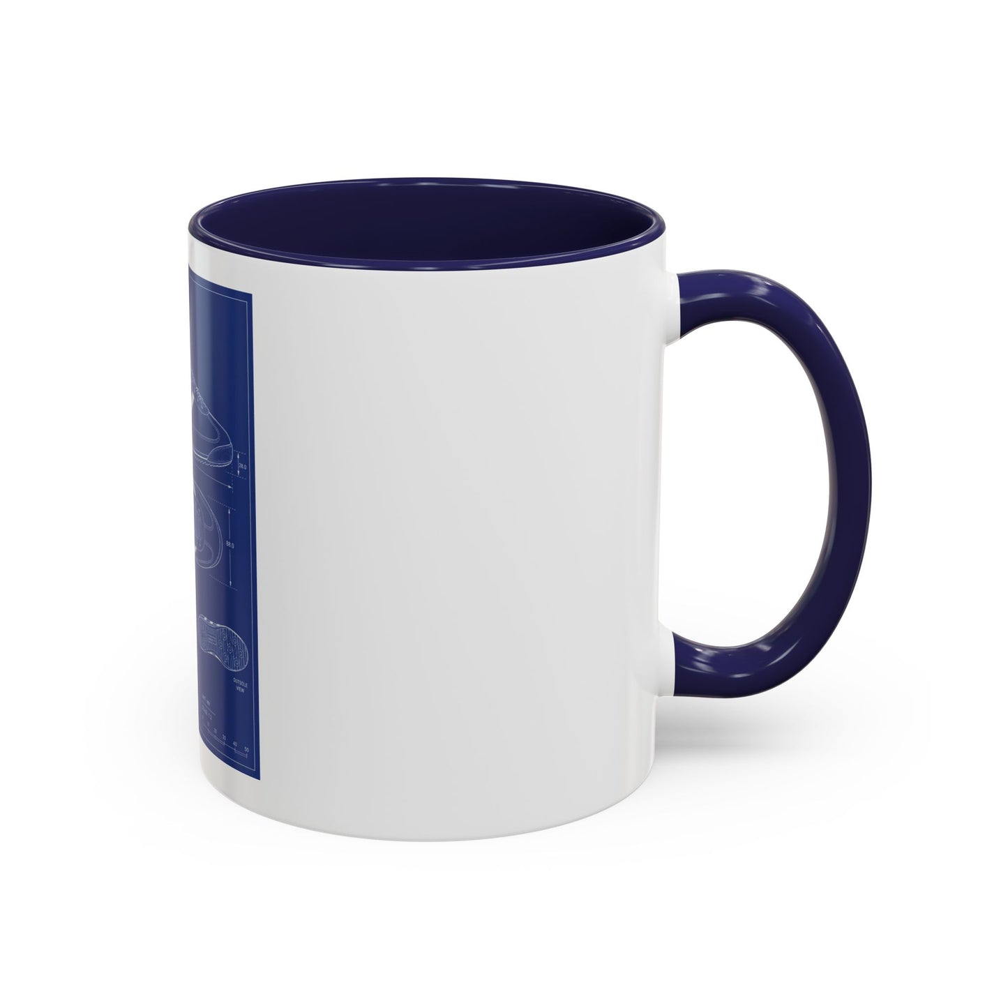 Sneaker Blueprint Coffee Mug — Athletic Shoe Design Accent Mug (11/15oz) - On The Terrace