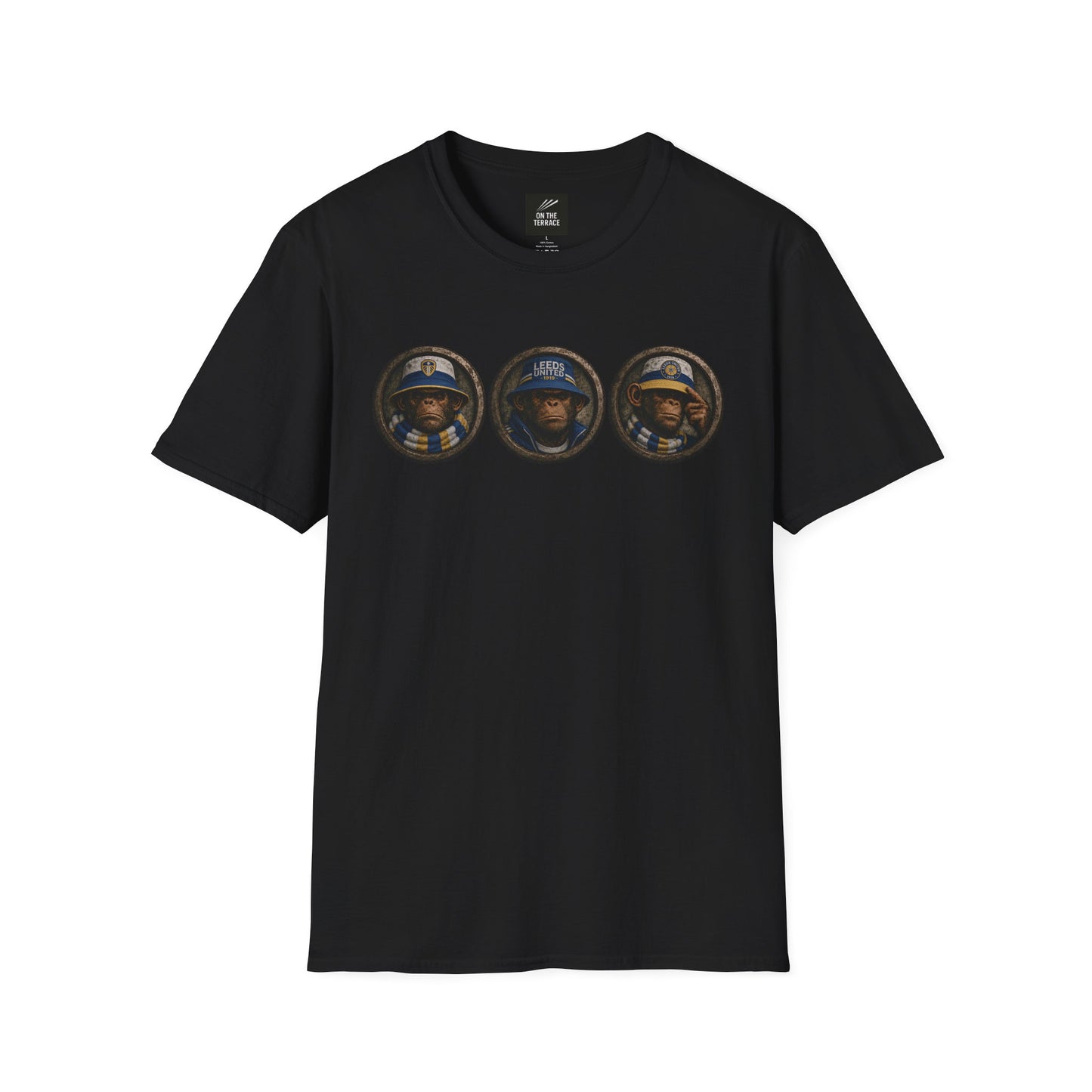 Leeds United "Northern Monkeys" Retro Terrace Portrait T-Shirt – On The Terrace