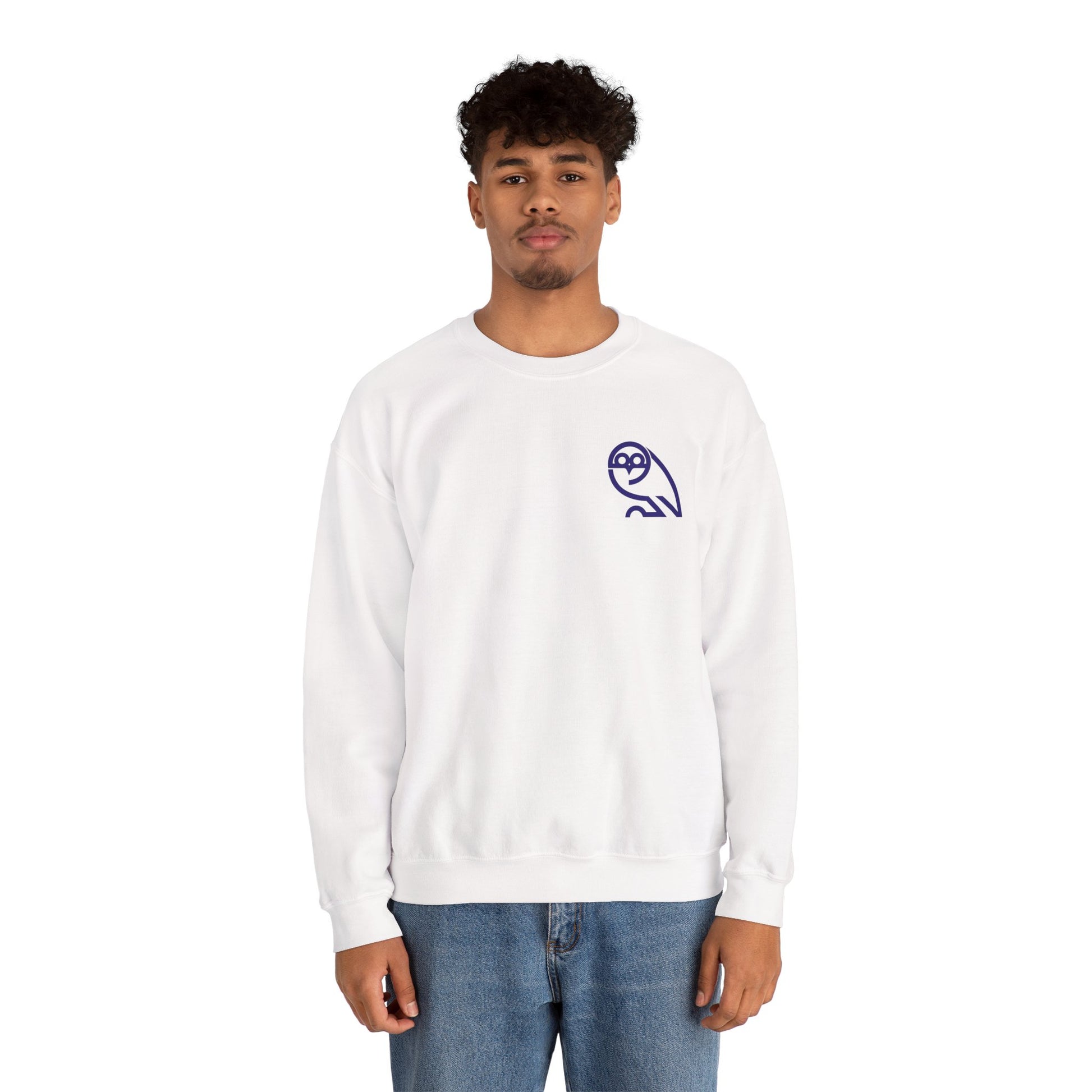 Owl Outline Crewneck Sweatshirt - On The Terrace