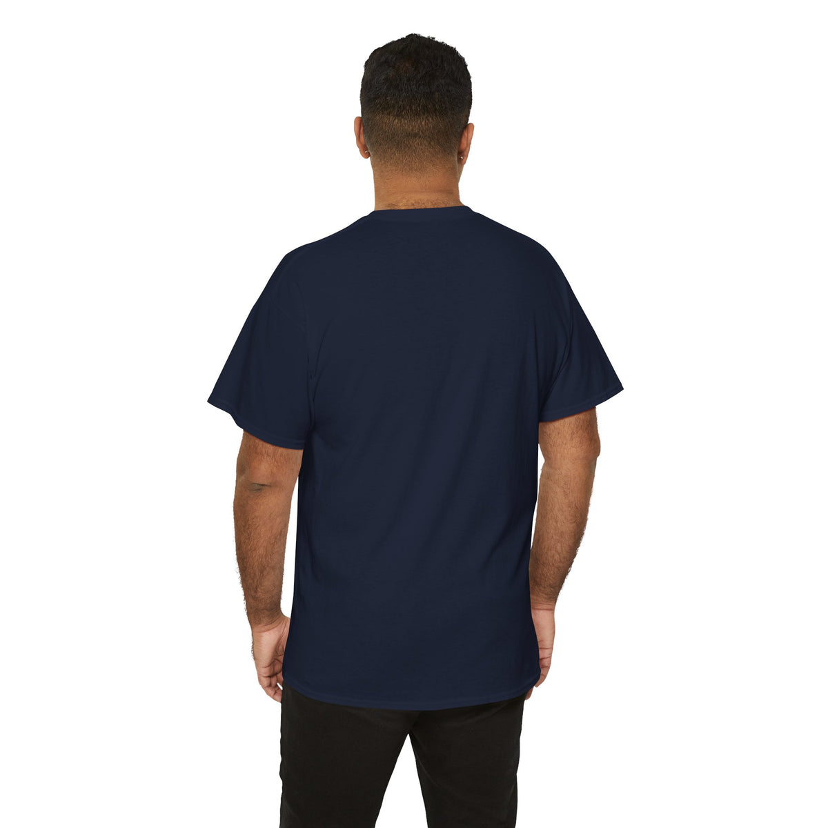 Blue, white and cream vintage trainer artwork on the navy SWFC Sheffield Wednesday T-shirt