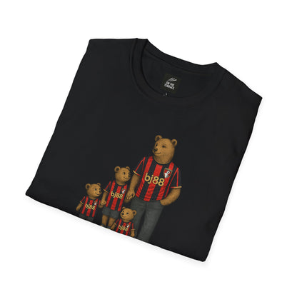 AFC Bournemouth t-shirt with two bears with AFC Bournemouth KITS made for AFC Bournemouth fans