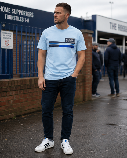Casuals On The Terrace Heavy Cotton T-Shirt – Light Blue
