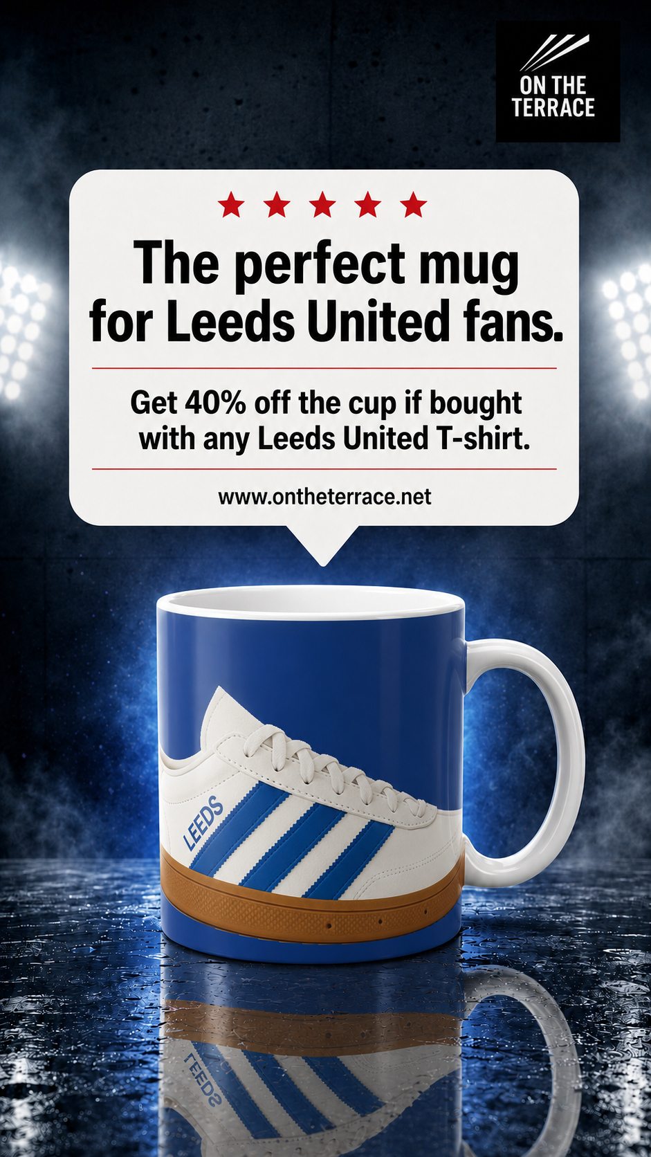 Leeds United Classic Sneaker Mug | LUFC Fan Gift – On The Terrace - On The Terrace
