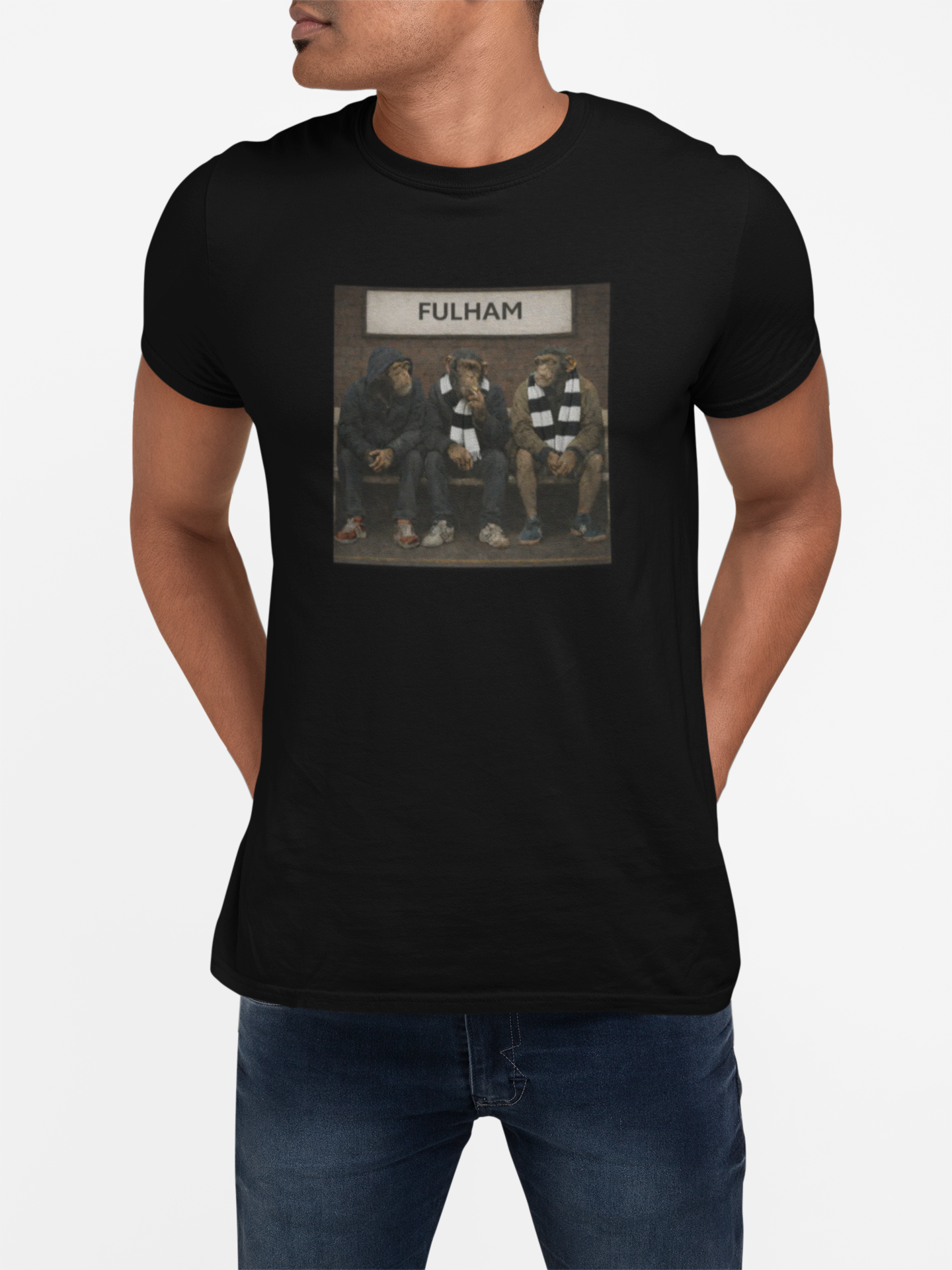 Retro Fulham Tee - Exclusive "FULHAM" Station Design for On The Terrace - On The Terrace