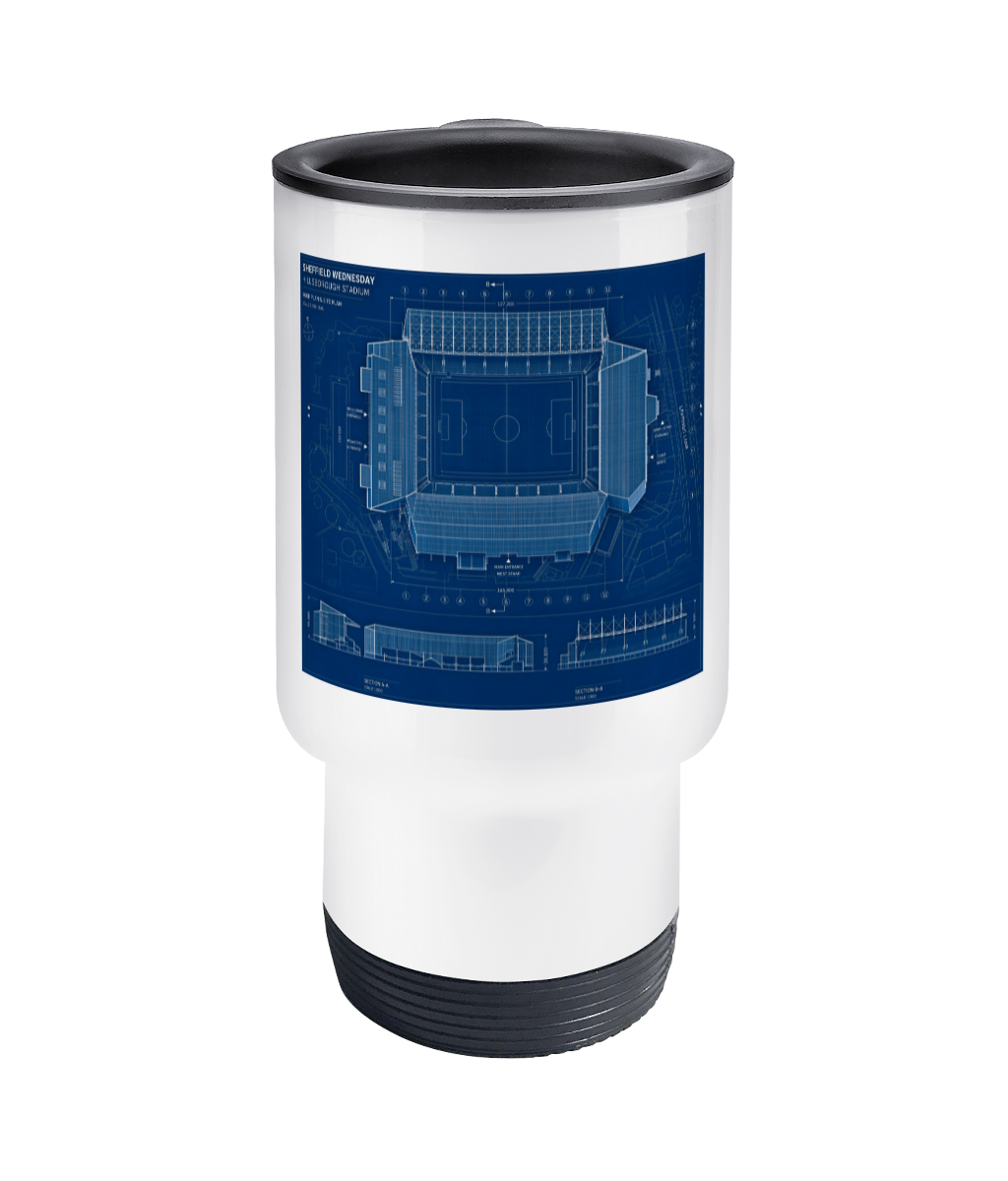 Hillsborough Blueprint Travel Mug 