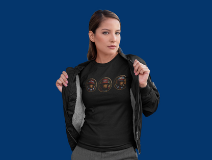 On The Terrace Northern Monkeys black graphic t-shirt featuring retro Aston Villa claret and blue inspired terrace casuals artwork.