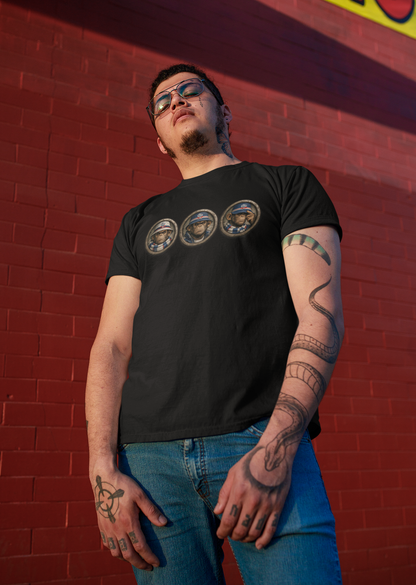 On The Terrace Northern Monkeys black graphic t-shirt featuring retro Bolton Wanderers inspired terrace casuals artwork.