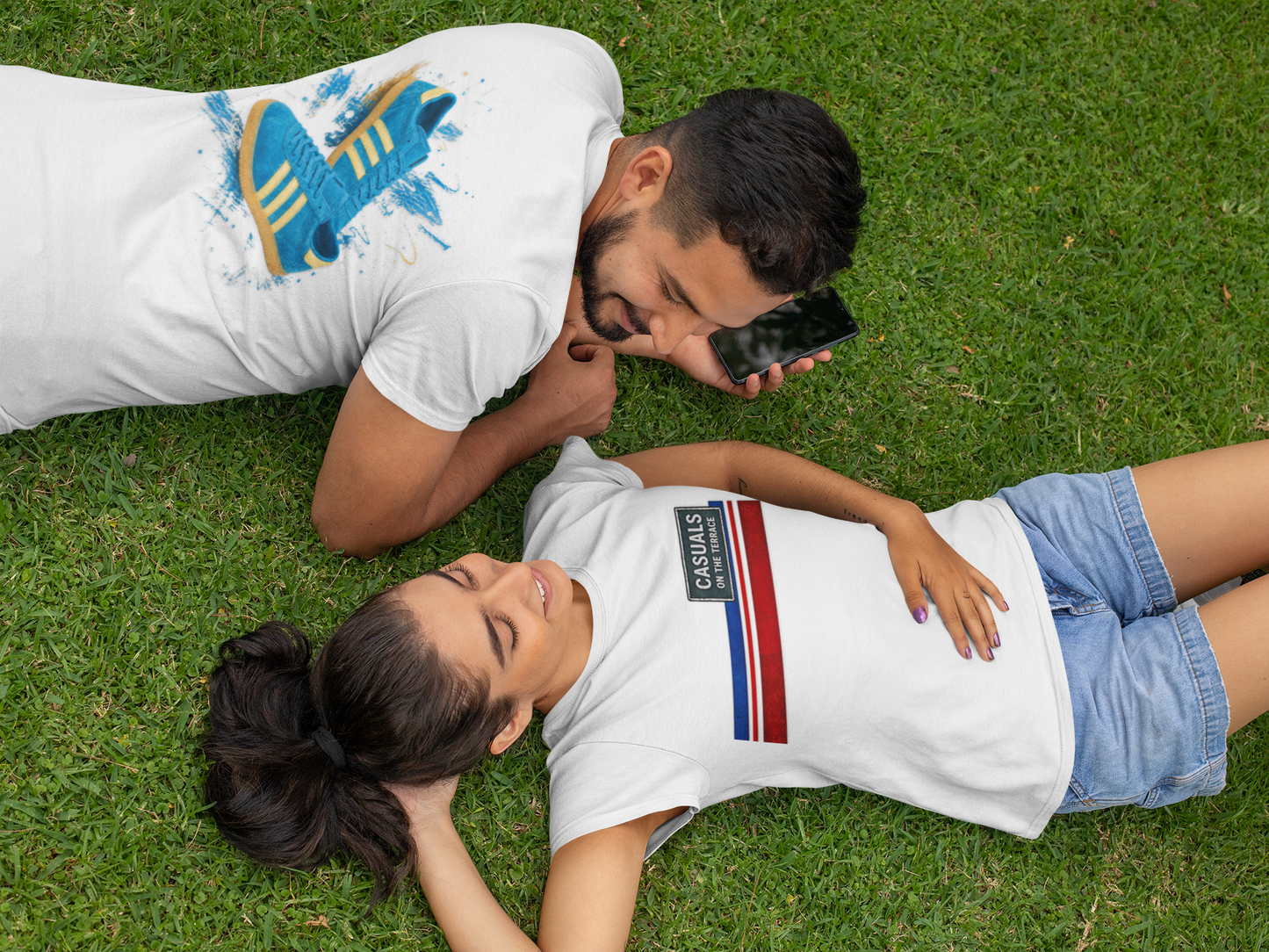 Casuals On The Terrace T-Shirt | Retro Football Casual Style Trainer Print Tee