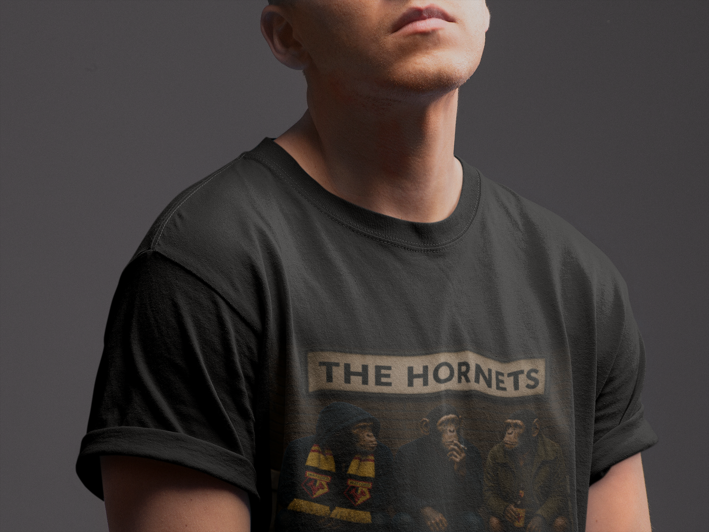 Watford Tee "The Hornets" Terrace Monkeys Heavy Cotton T-Shirt