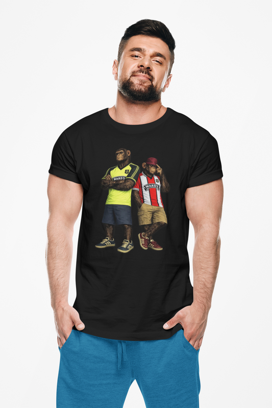 Man wearing a Sheffield United fans T-shirt - On The Terrace
 