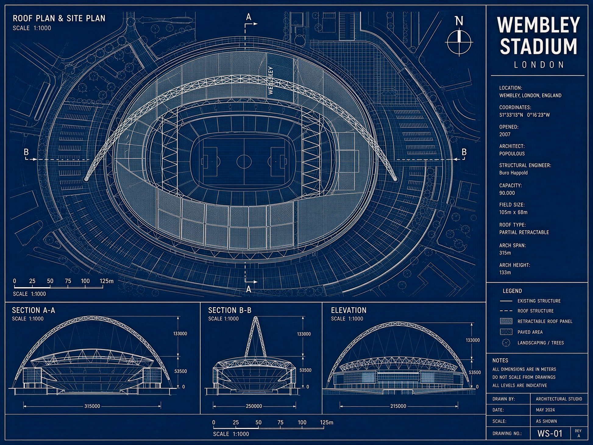 Wembley Stadium Blueprint 