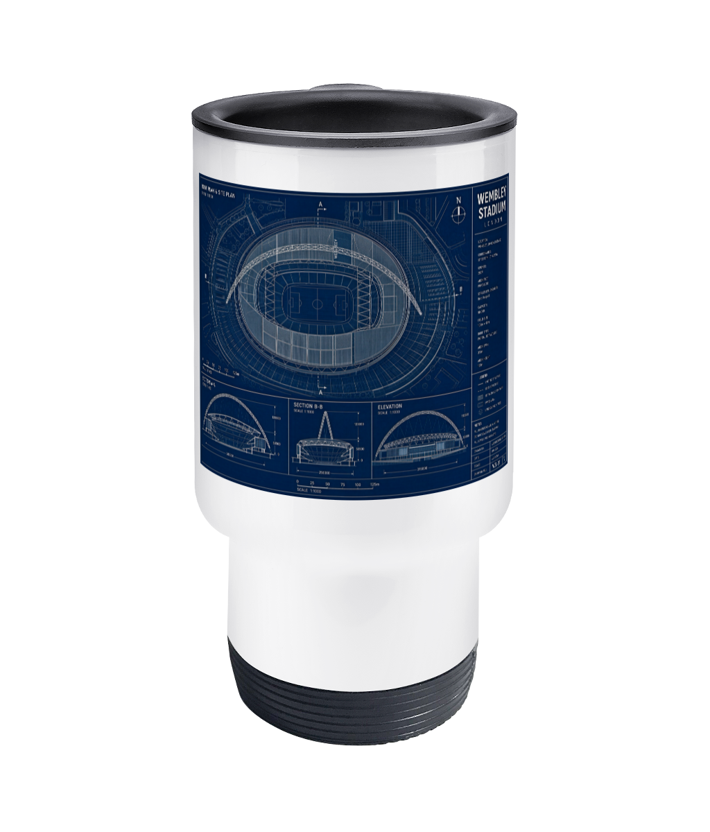 Wembley Stadium Blueprint Travel Mug
