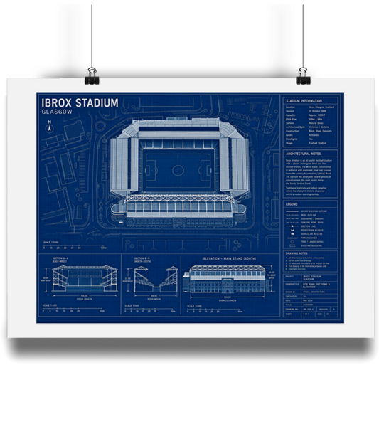 ibrox blueprint poster