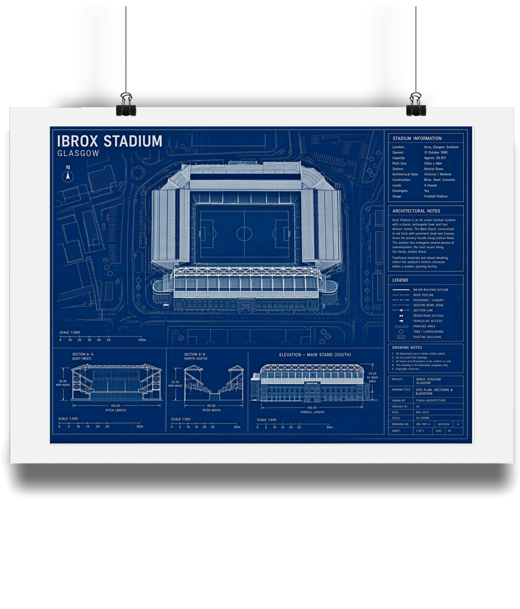 ibrox blueprint poster