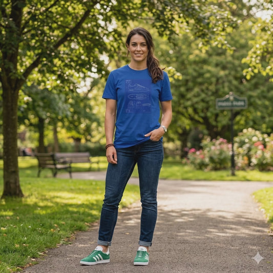 Adidas Gazelle Indoor Technical Blueprint T-Shirt | On The Terrace Exclusive